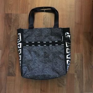 Victoria’s Secret PINK Grey Tote with Mini Pouch